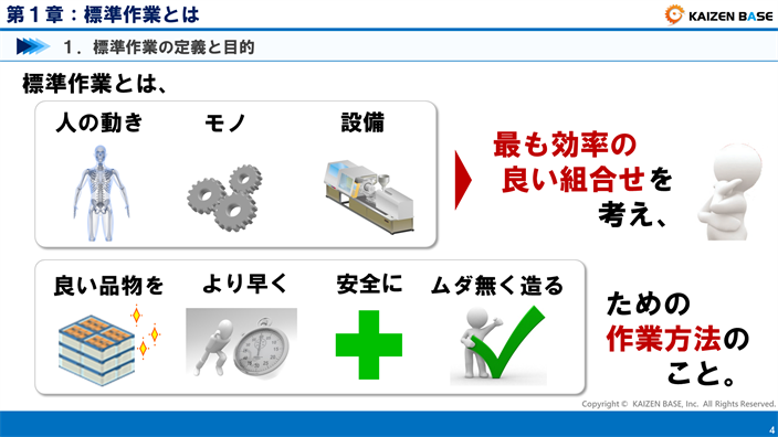 標準作業の3要素とは？タクトタイム、標準手持ち、作業順序について 