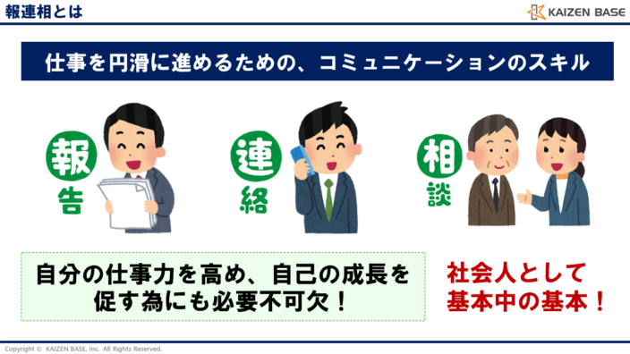 報連相とは 報告 連絡 相談のポイントや指示を受けるコツについて解説 カイゼンベース Kaizen Base