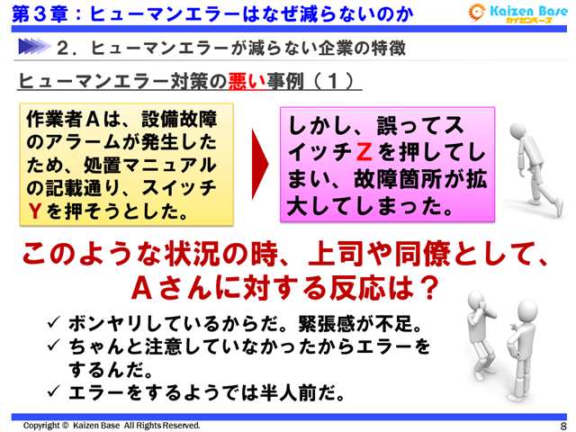 ヒューマンエラー対策の悪い事例１