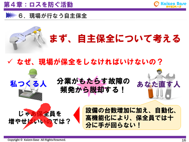 まず、自主保全について考える