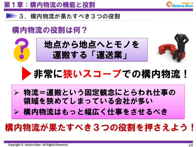 構内物流が果たすべき３つの役割を押さえよう！