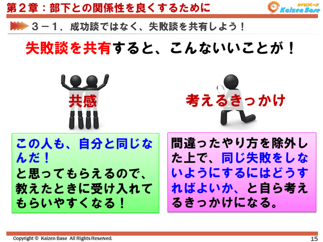 失敗談を共有すると、こんないいことが！