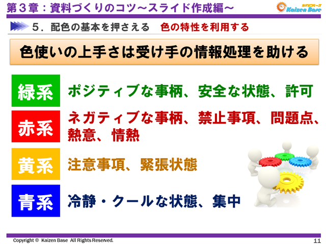 色の特性を利用する