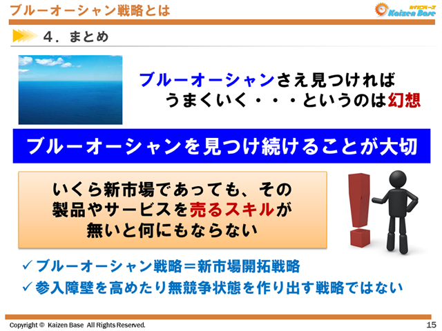 ブルーオーシャンを見つけ続けることが大切