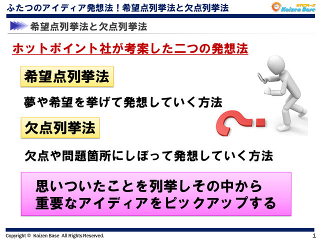 希望点列挙法・欠点列挙法とは