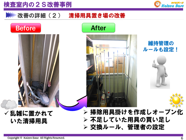 改善の詳細（２）　清掃用具置き場の改善