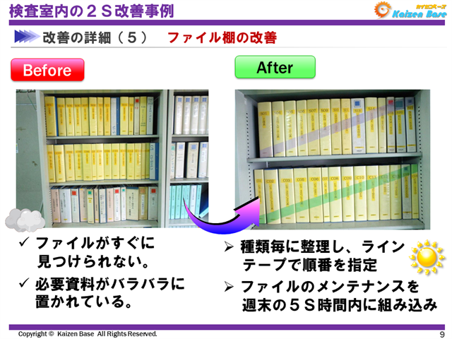 改善の詳細（５）　ファイル棚の改善