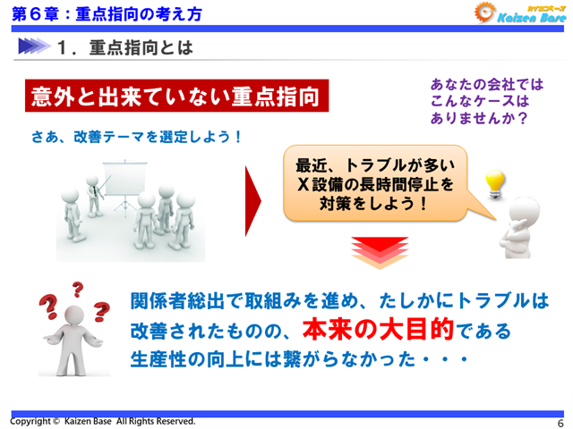 意外と出来ていない重点指向