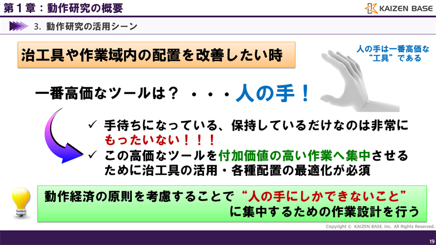 治工具や作業域内の配置を改善したい時