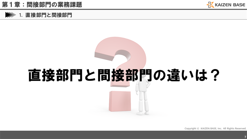 直接部門と間接部門の違いは？