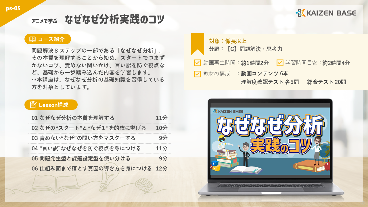 ps-05：アニメで学ぶなぜなぜ分析実践のコツ
