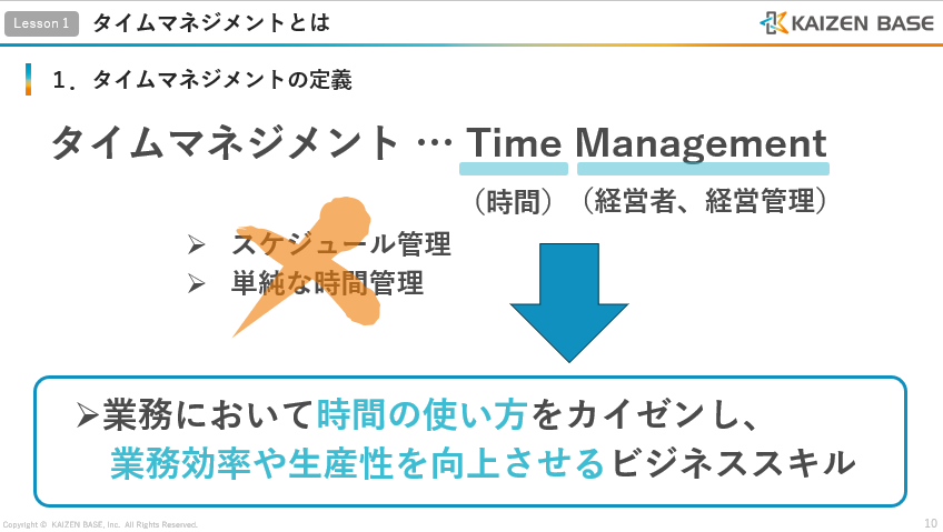 タイムマネジメントとは